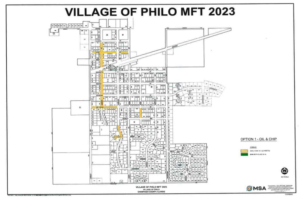 Philo Il Map 2023 Oil & Chip Map - Village of Philo